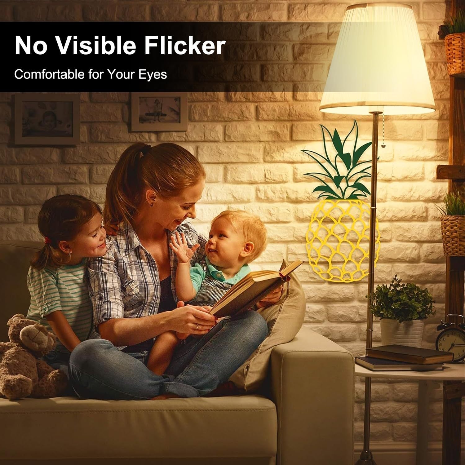 4-Pack A19 LED Light Bulbs, 60W Equivalent, Daylight, E26 Base, Non-Dimmable